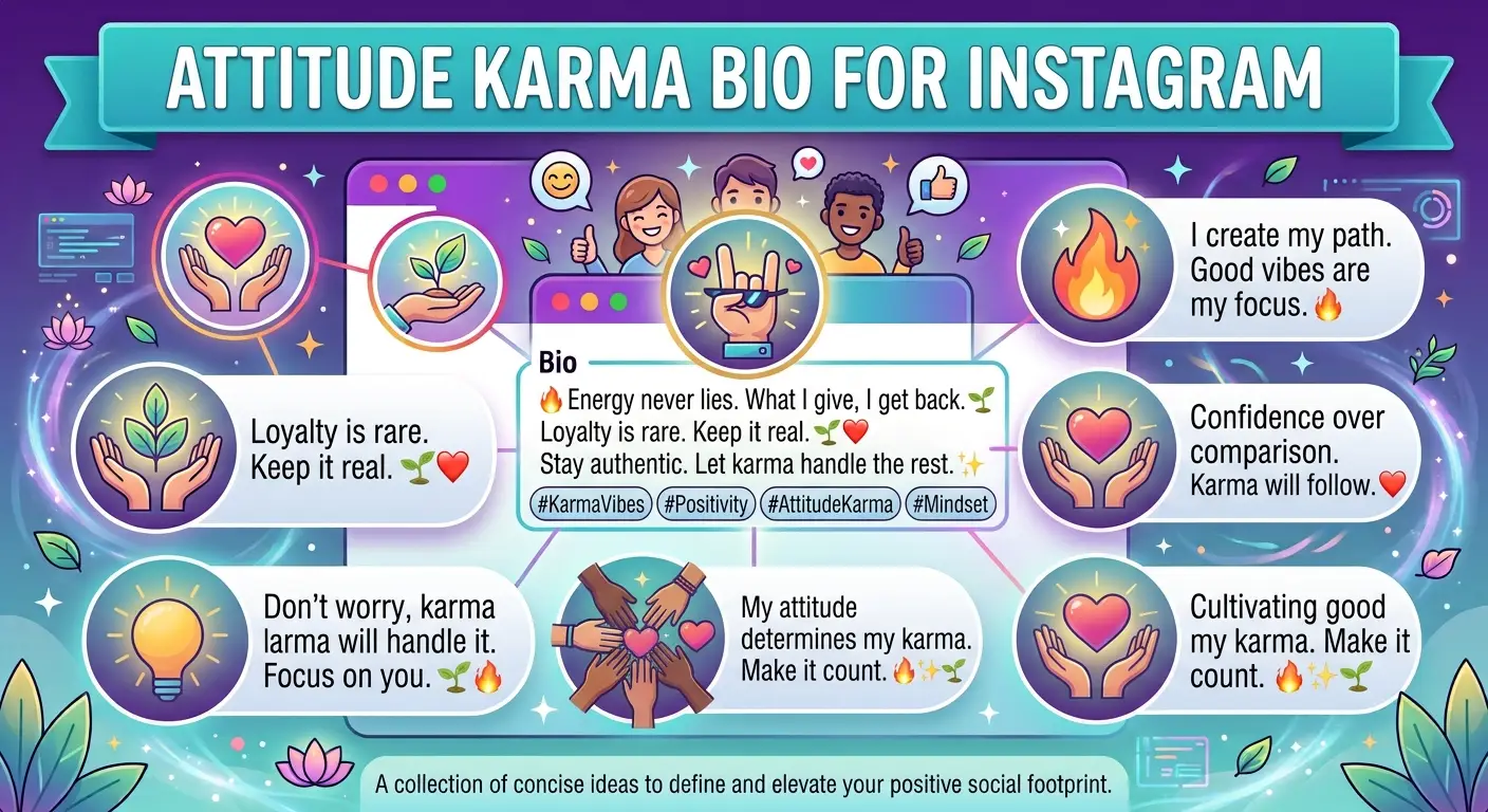 Attitude Karma Bio for Instagram
