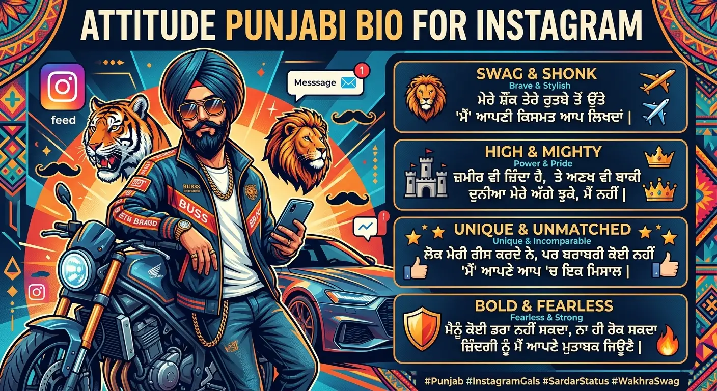Attitude Punjabi Bio for Instagram