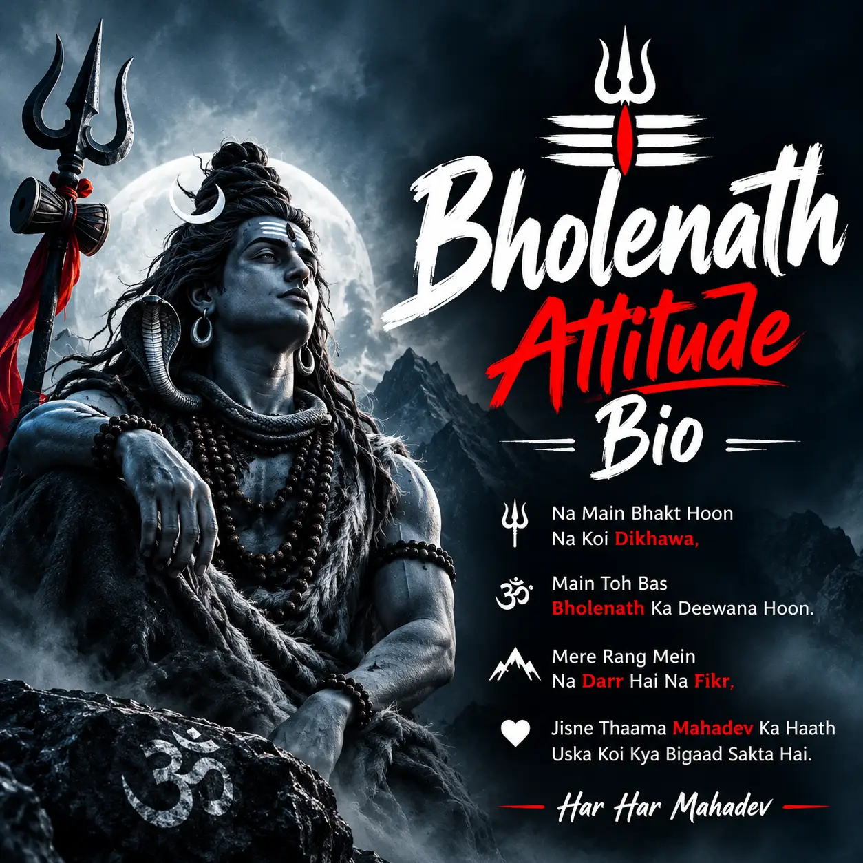 Bholenath Attitude Bio