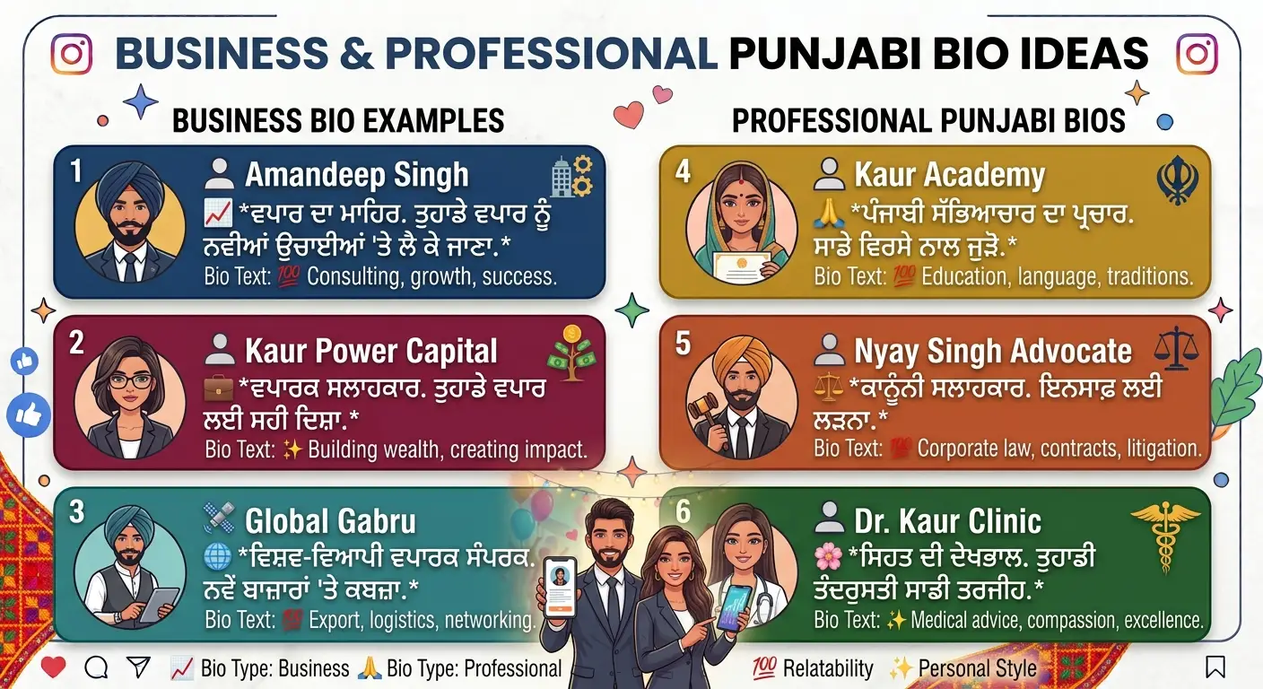 Business & Professional Punjabi Bio Ideas