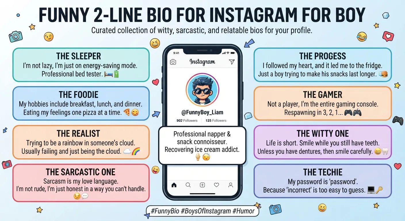 Funny 2 Line Bio for Instagram for Boy