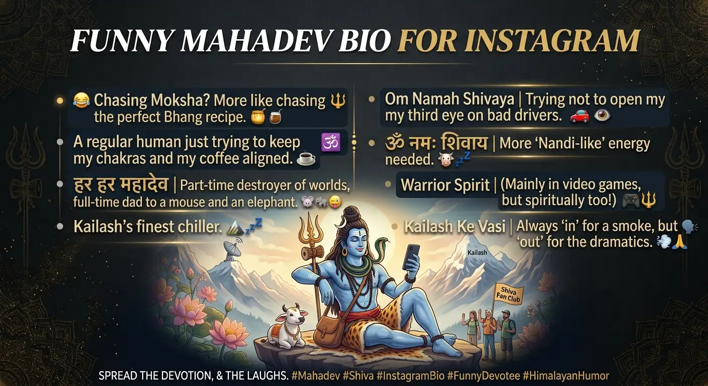 Funny Mahadev Bio for Instagram