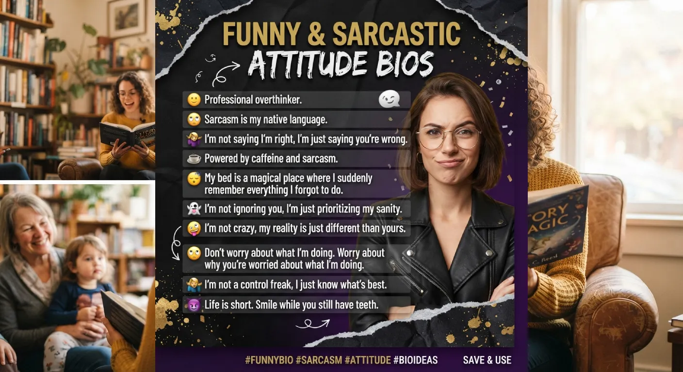 Funny & Sarcastic Attitude Bios