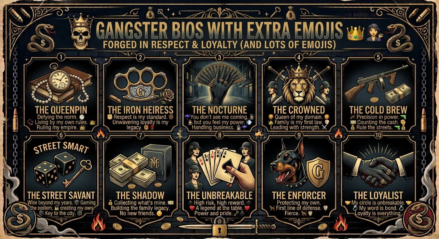 Gangster Bios With Extra Emojis