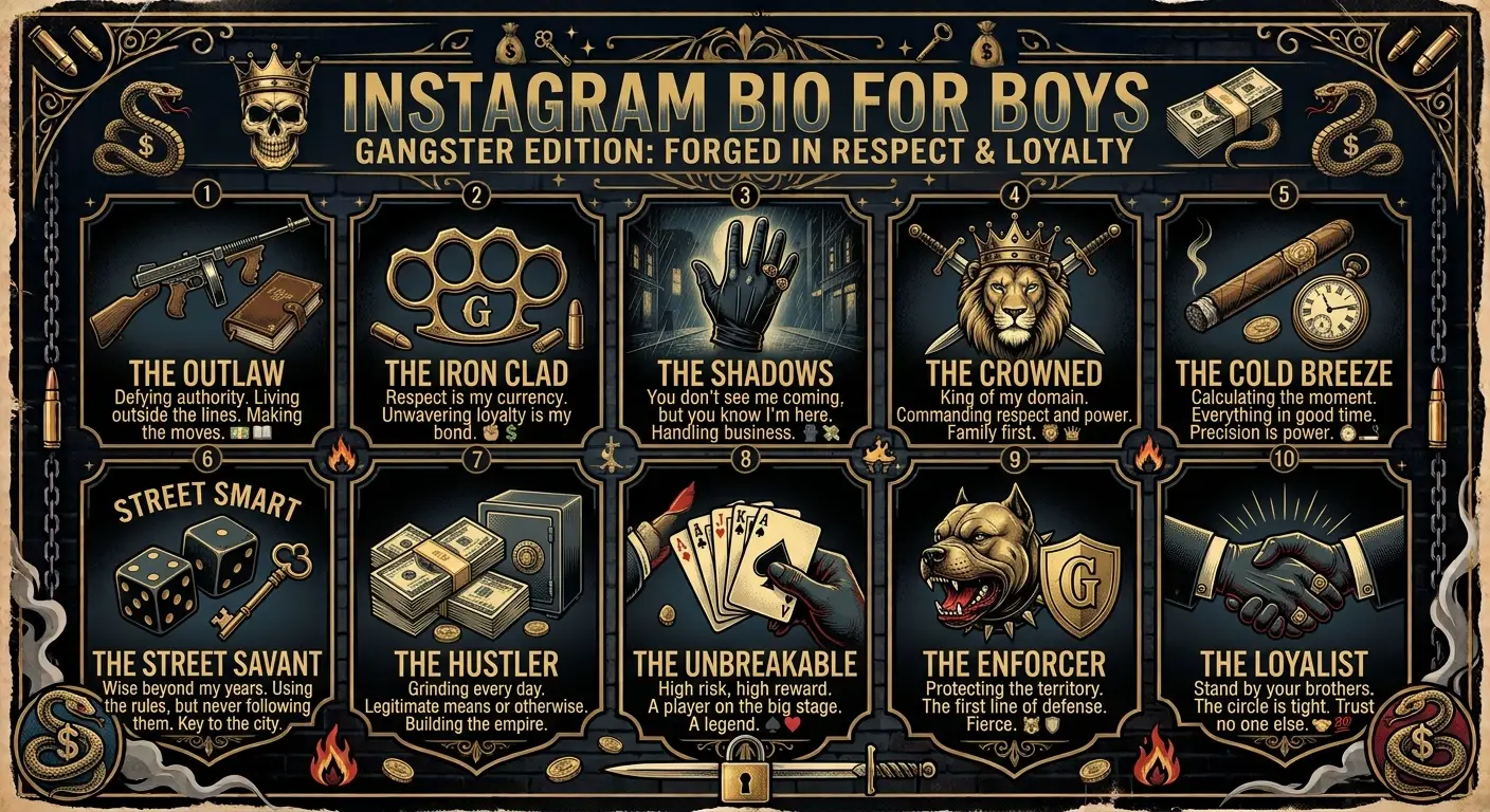 Gangster Instagram Bio for Boys