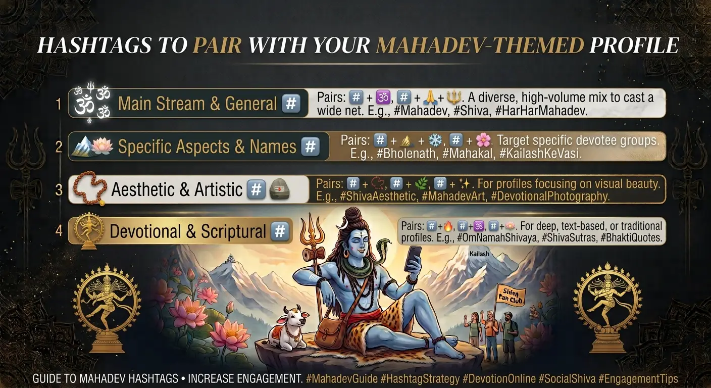 Hashtags to Pair with Your Mahadev-Themed Profile