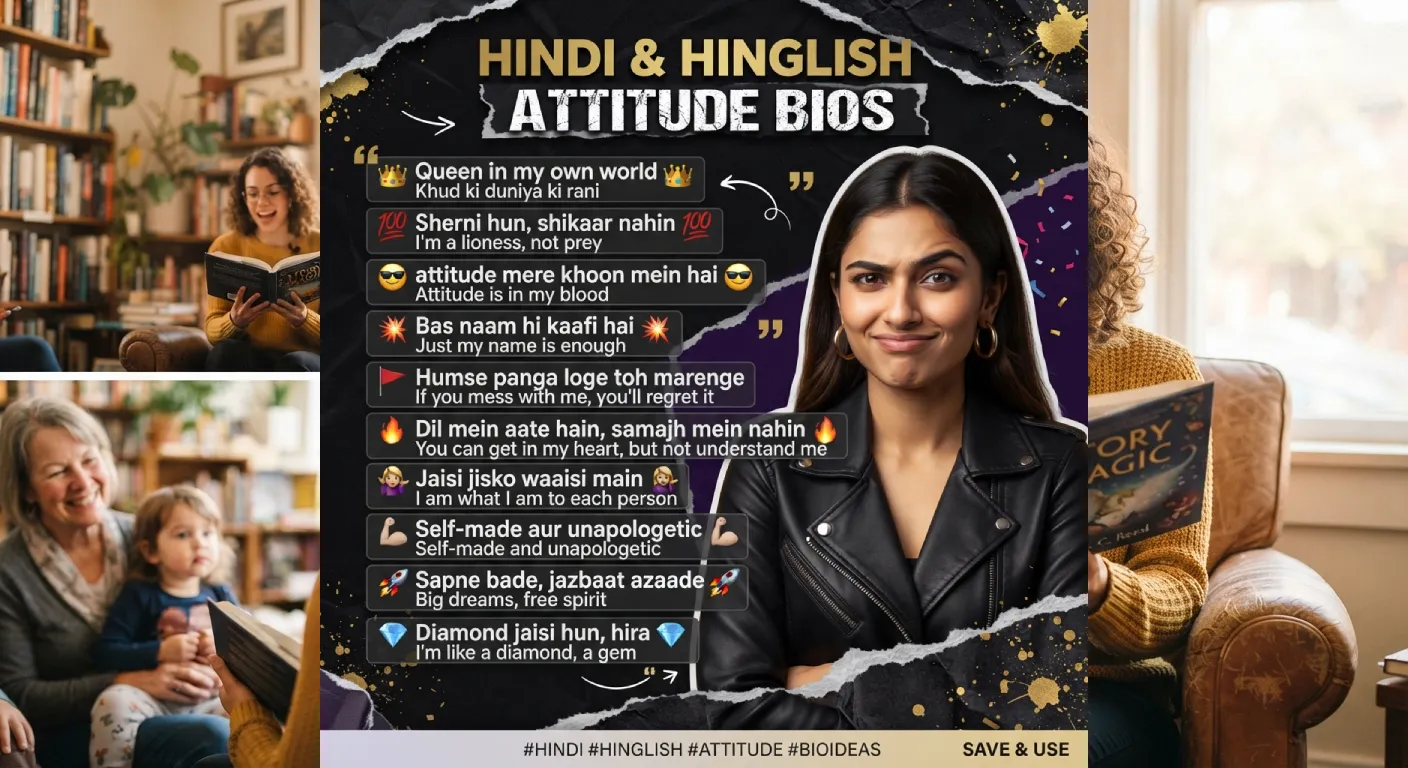 Hindi & Hinglish Attitude Bios