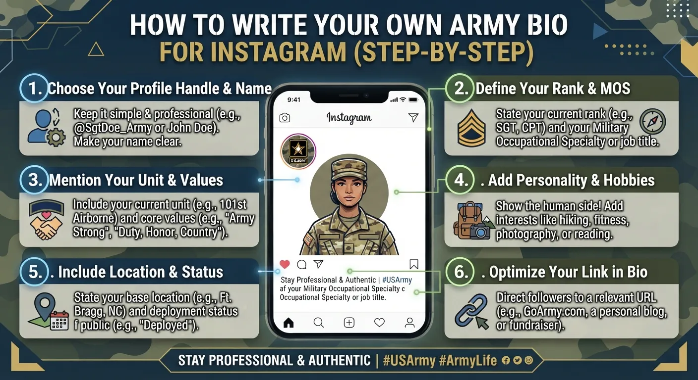 How to Write Your Own Army Bio for Instagram (Step-by-Step)