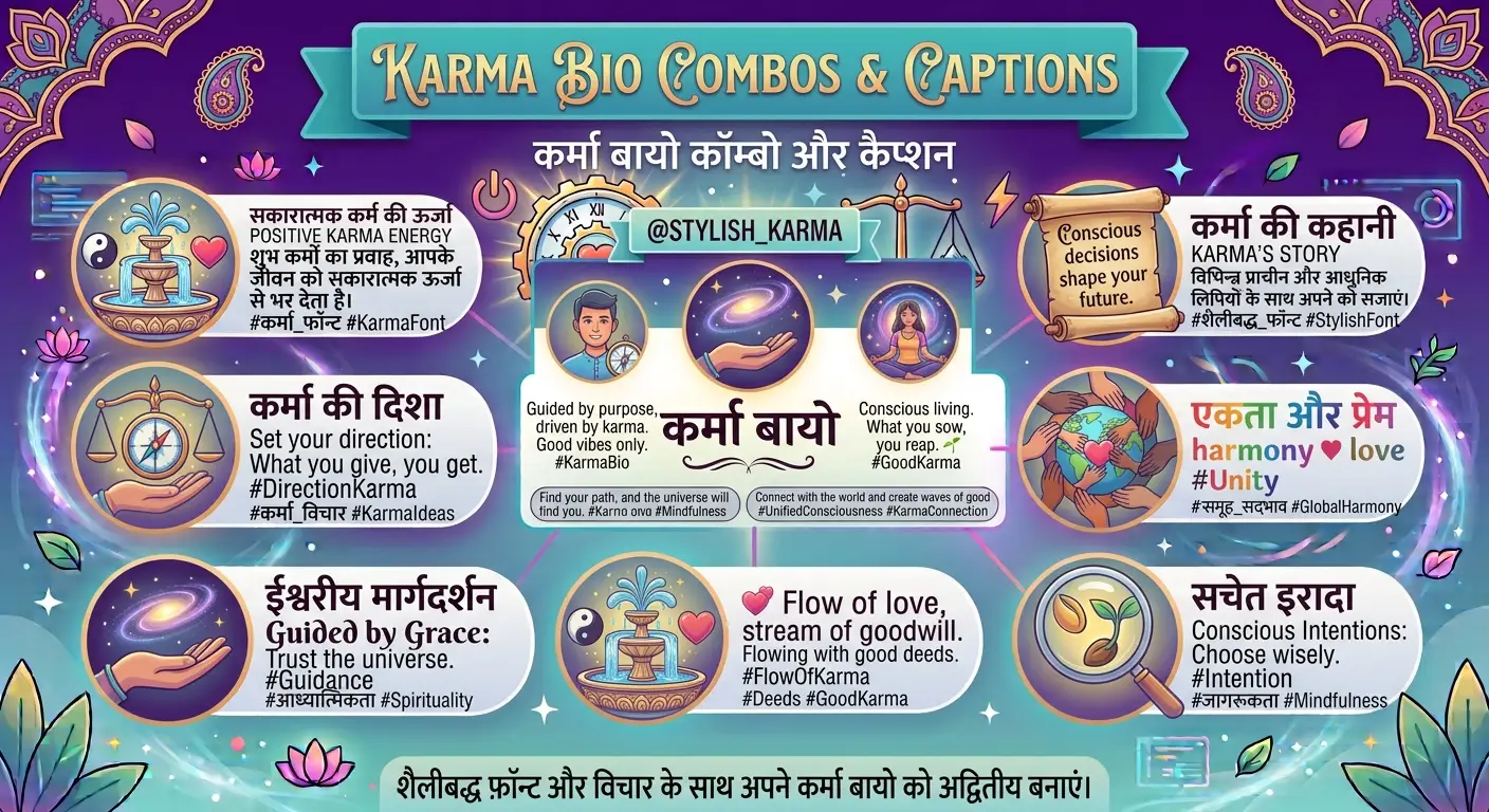 Karma Bio Combos & Captions