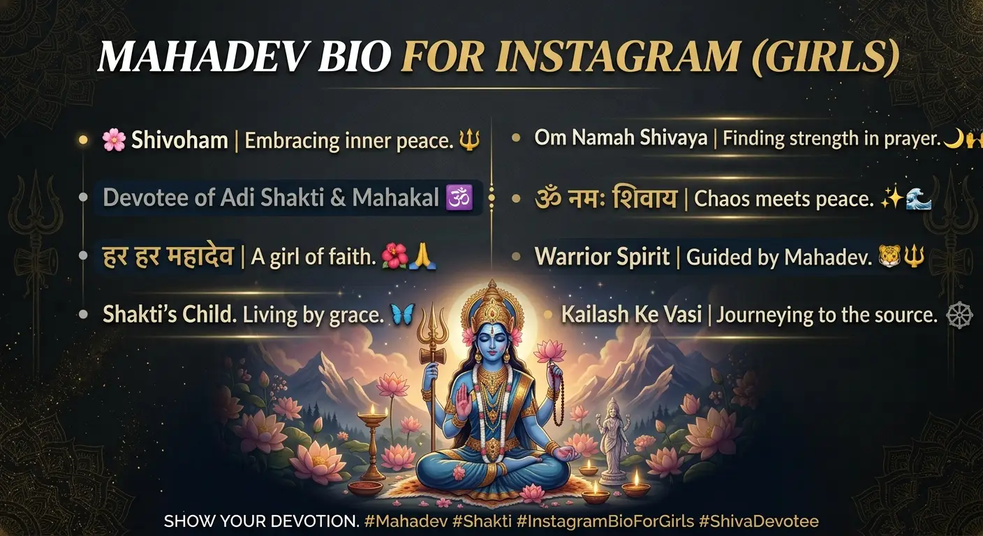Mahadev Bio for Instagram for Girls