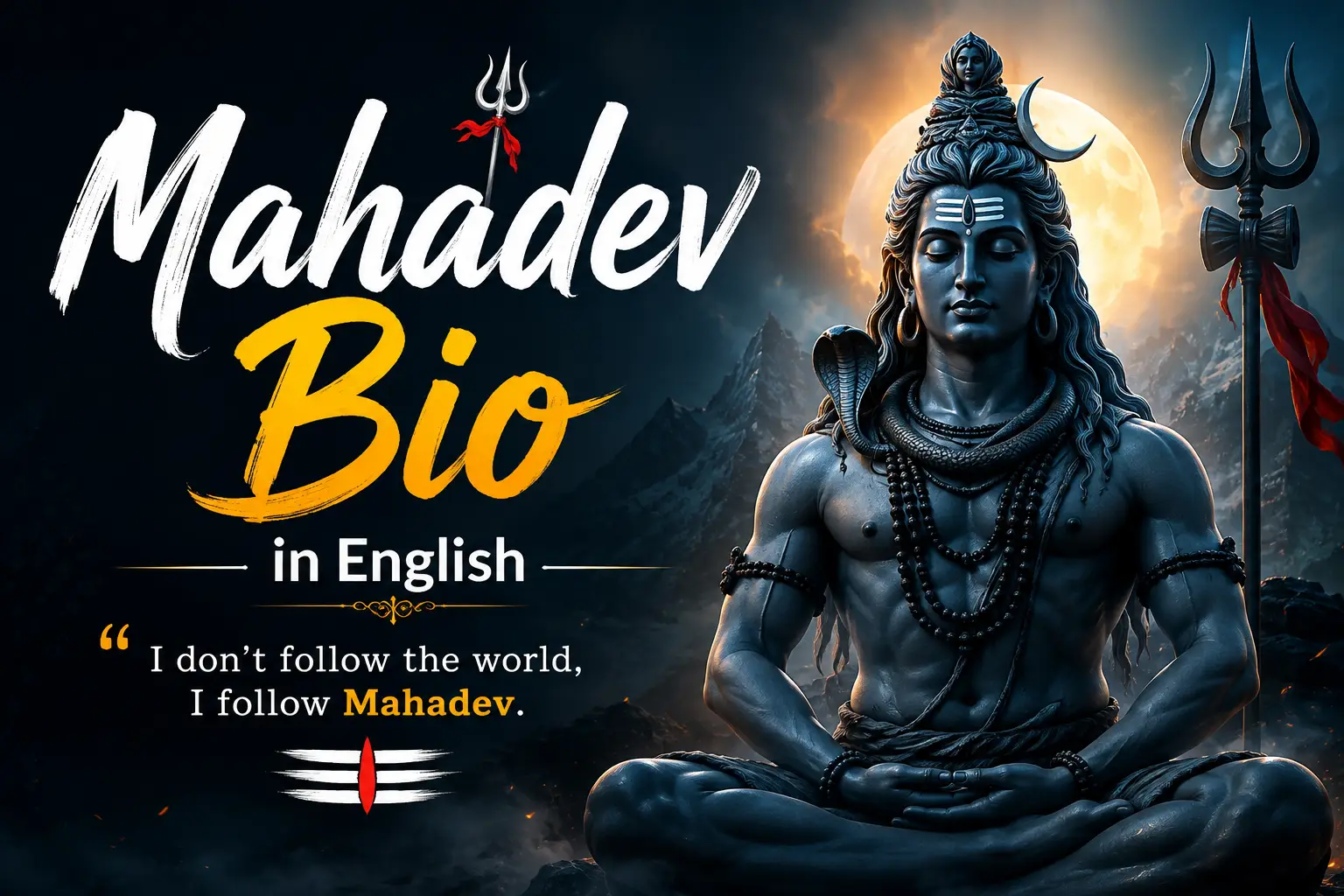 Mahadev Bio in English