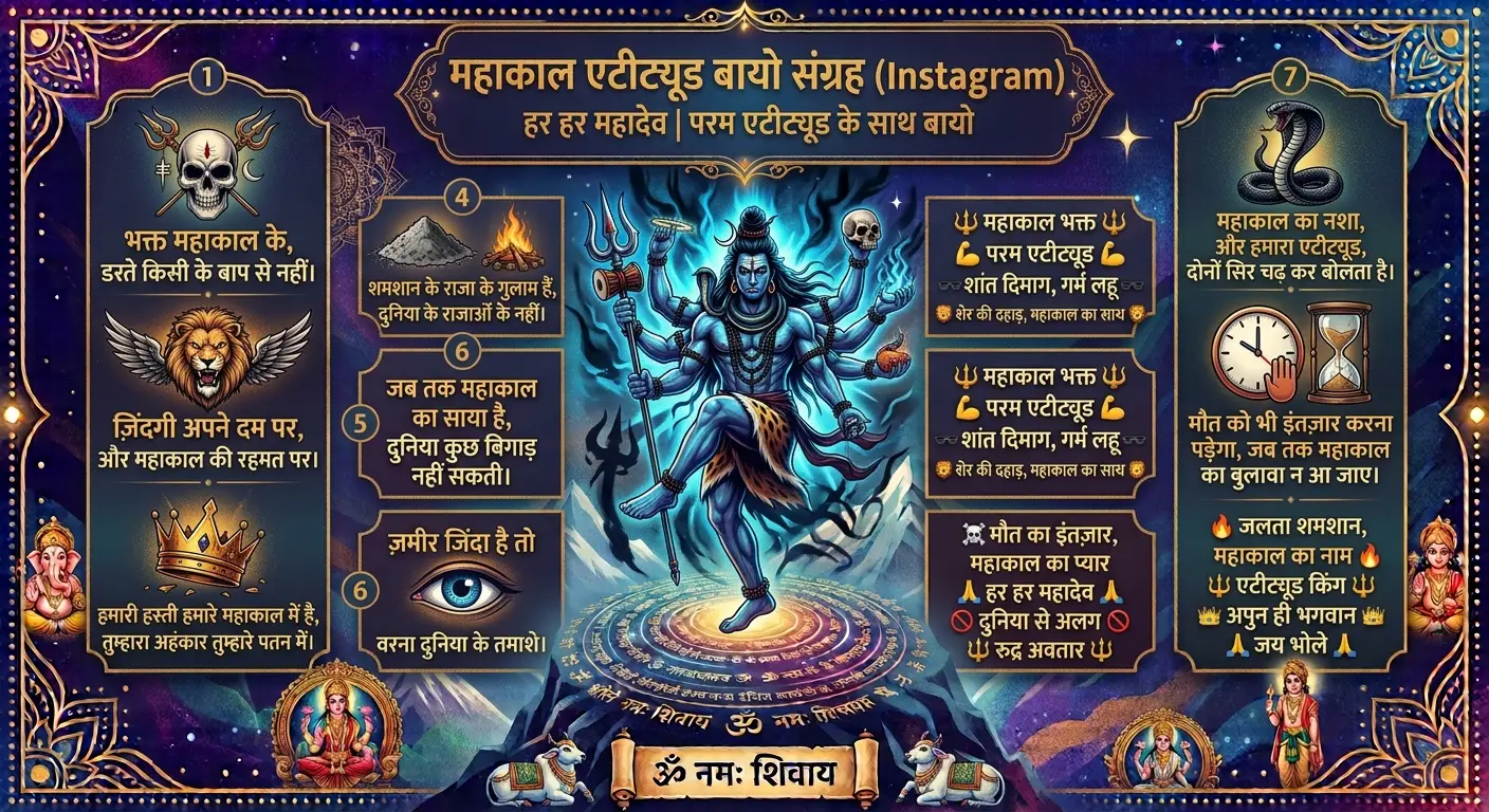 Mahakal Attitude Bio for Instagram