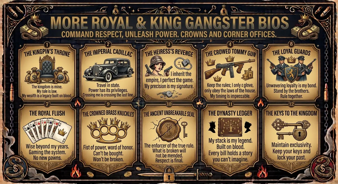 More Royal & King Gangster Bios