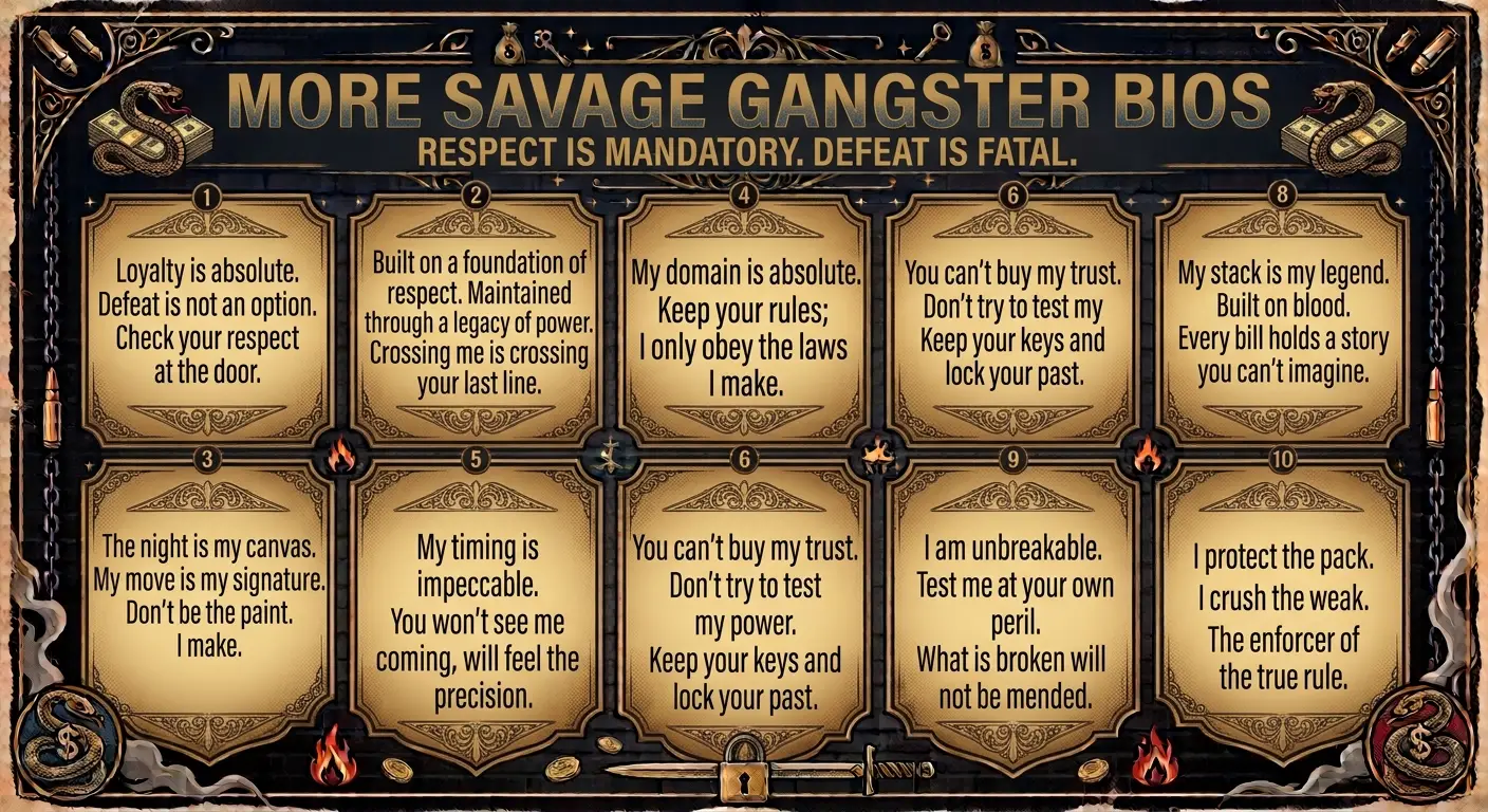 More Savage Gangster Bios