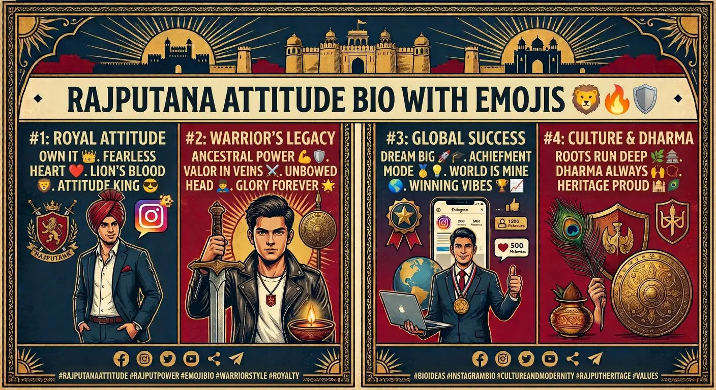 Rajputana Attitude Bio With Emojis