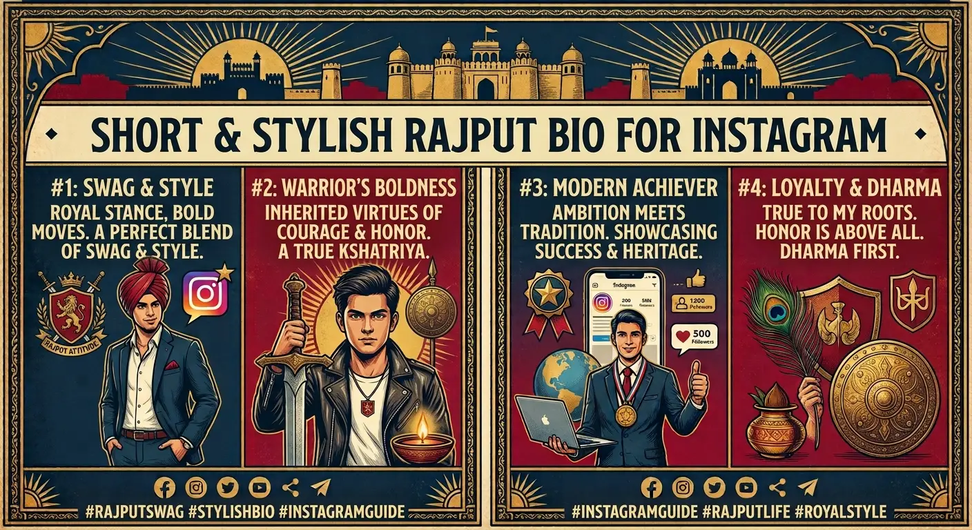 Short & Stylish Rajput Bio for Instagram