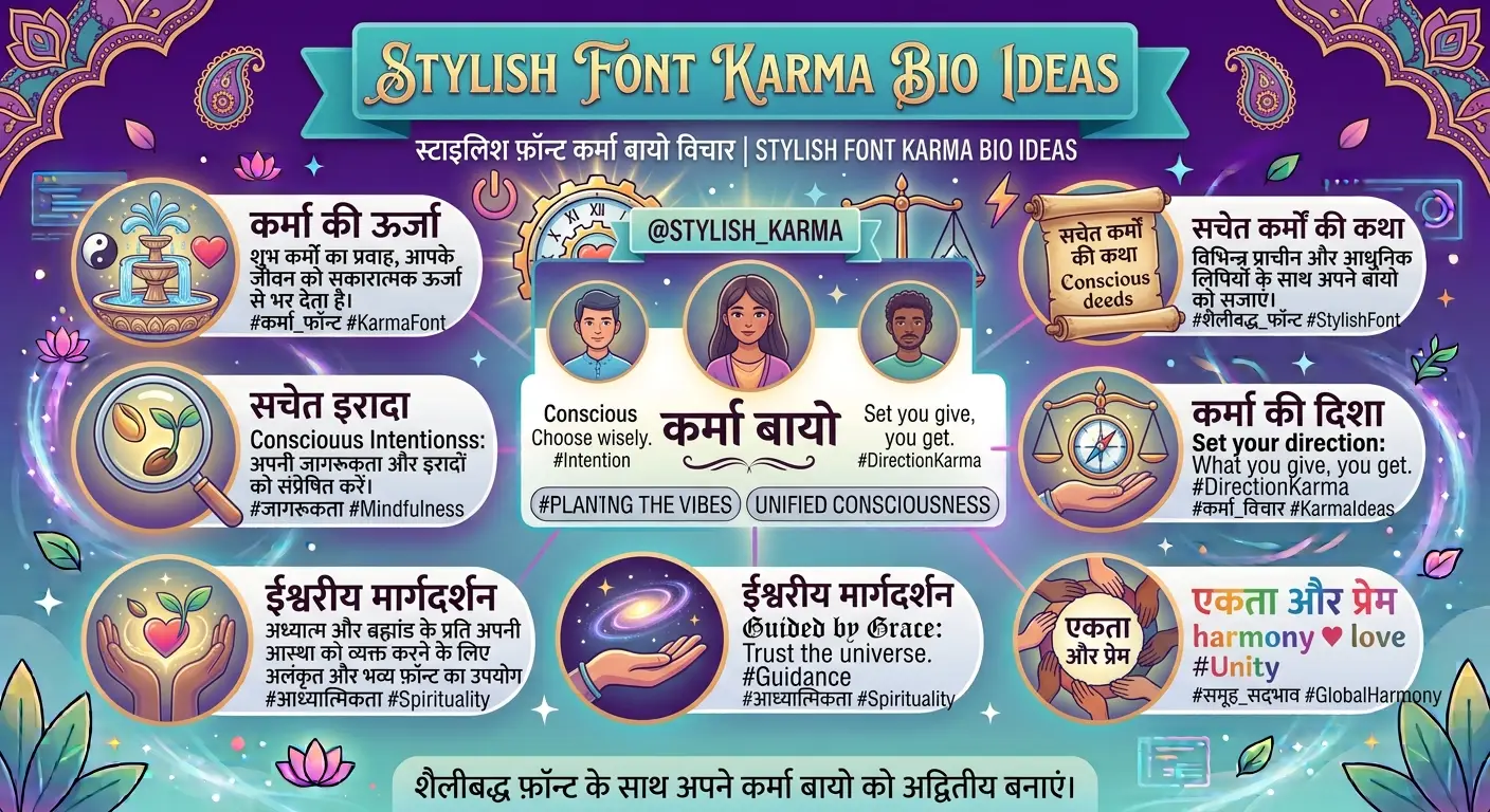 Stylish Font Karma Bio Ideas