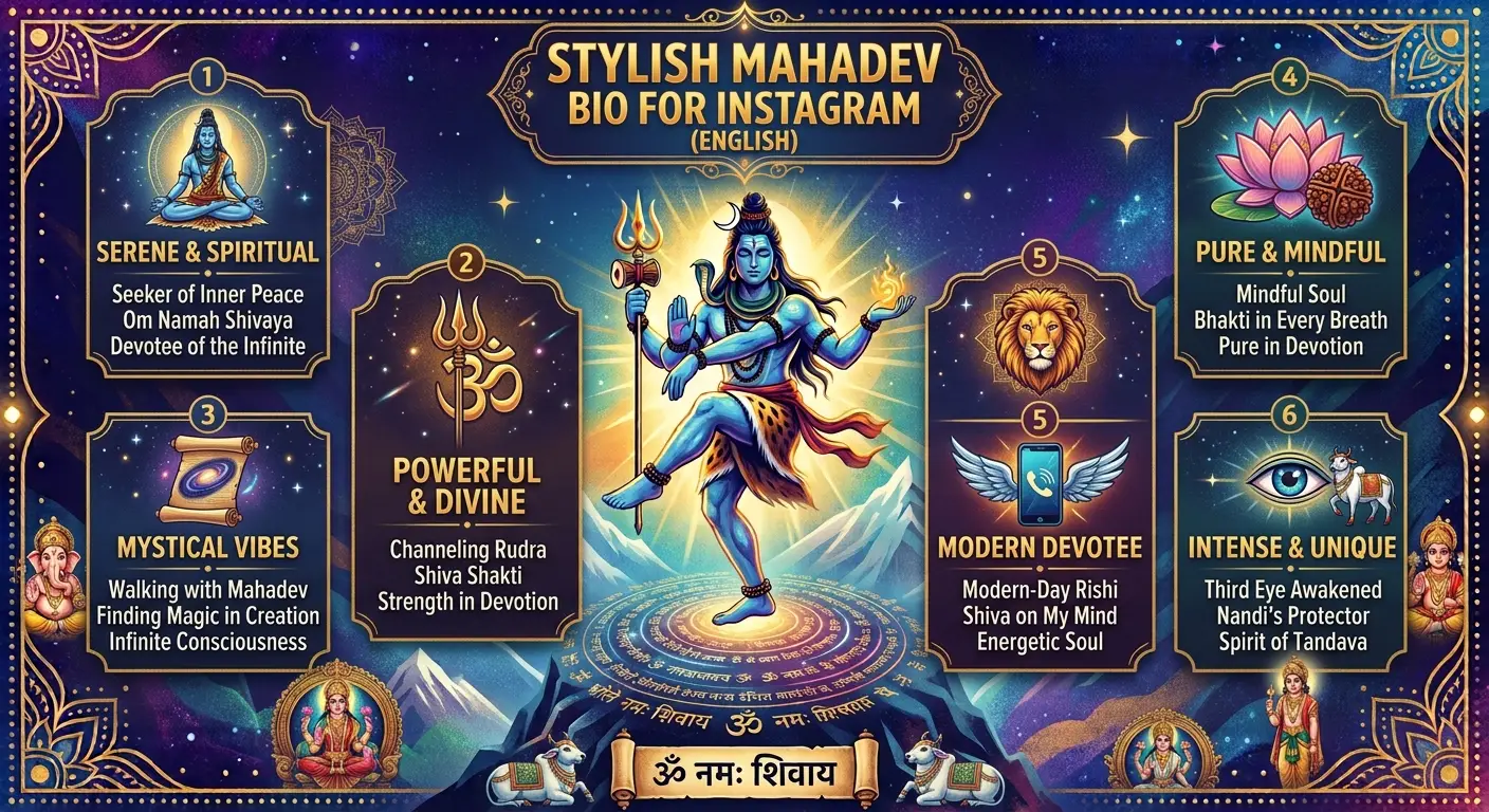 Stylish Mahadev Bio for Instagram (English)