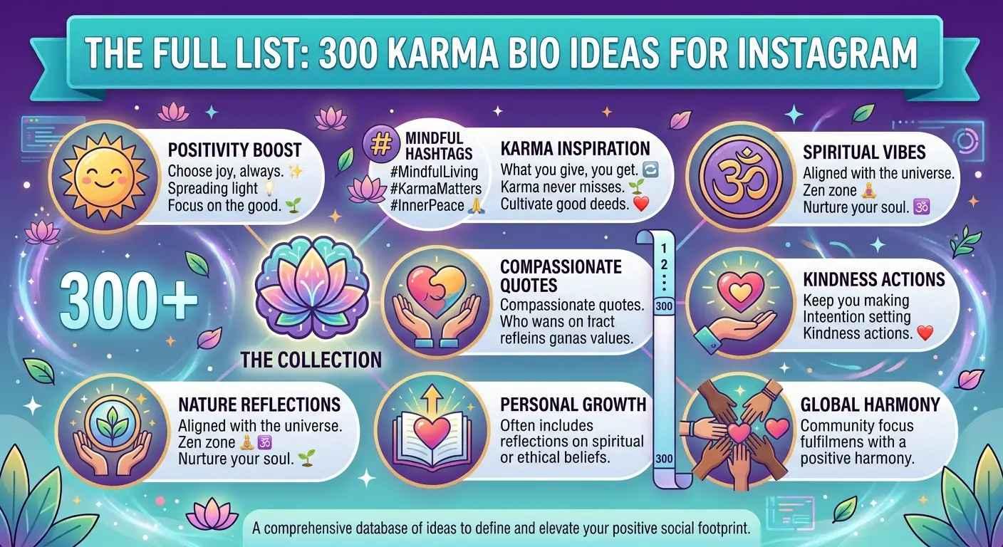 The Full List: 300 Karma Bio Ideas for Instagram