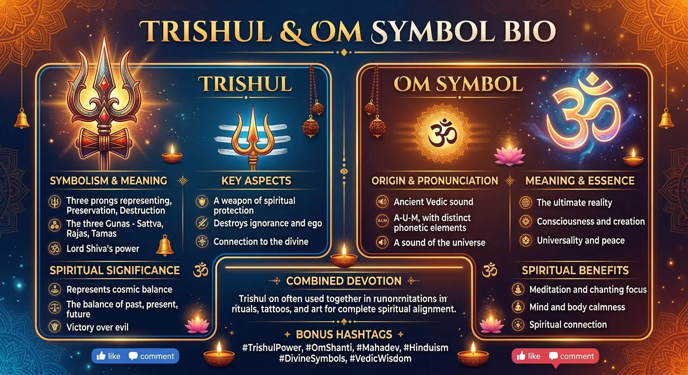 Trishul & Om Symbol Bio