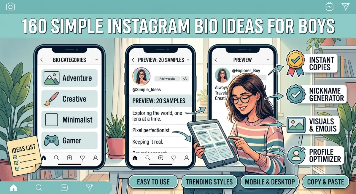 160 Simple Instagram Bio Ideas for Boys