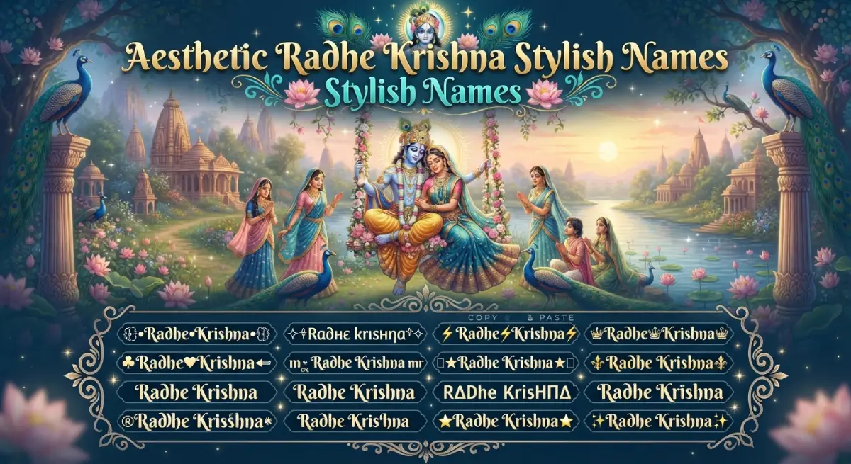 Aesthetic Radhe Krishna Stylish Names