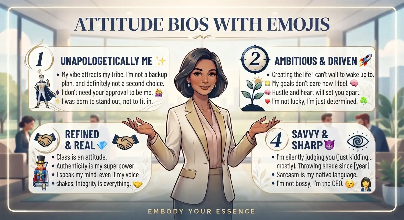 Attitude Bios With Emojis