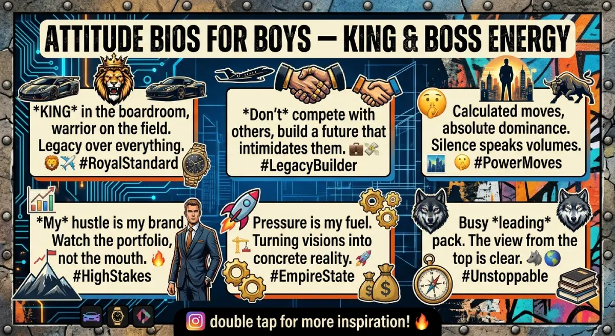 Attitude Bios for Boys — King & Boss Energy