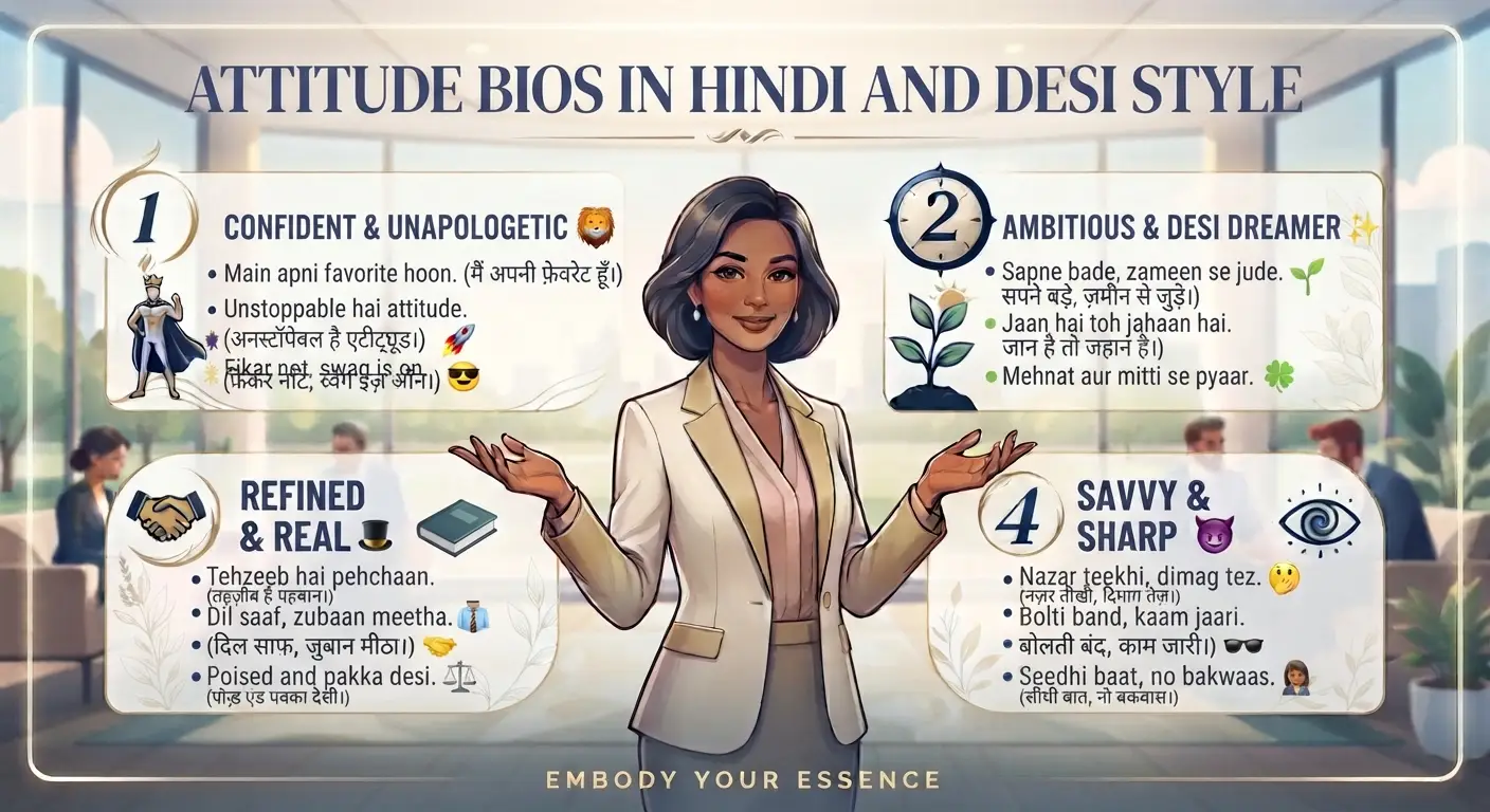 Attitude Bios in Hindi and Desi Style