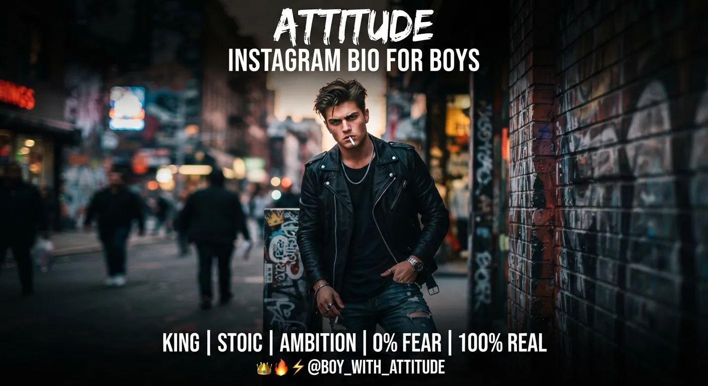 Attitude Instagram Bio for Boys