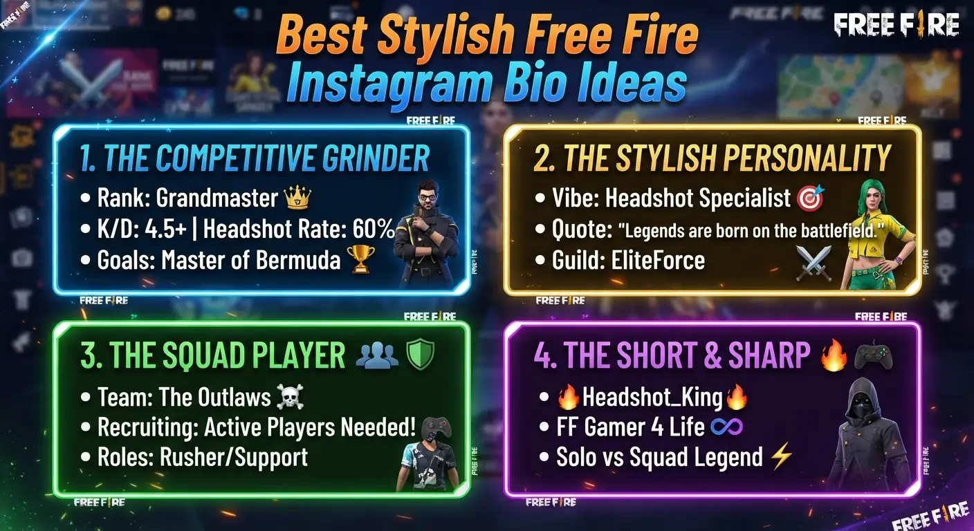 Best Stylish Free Fire Instagram Bio Ideas