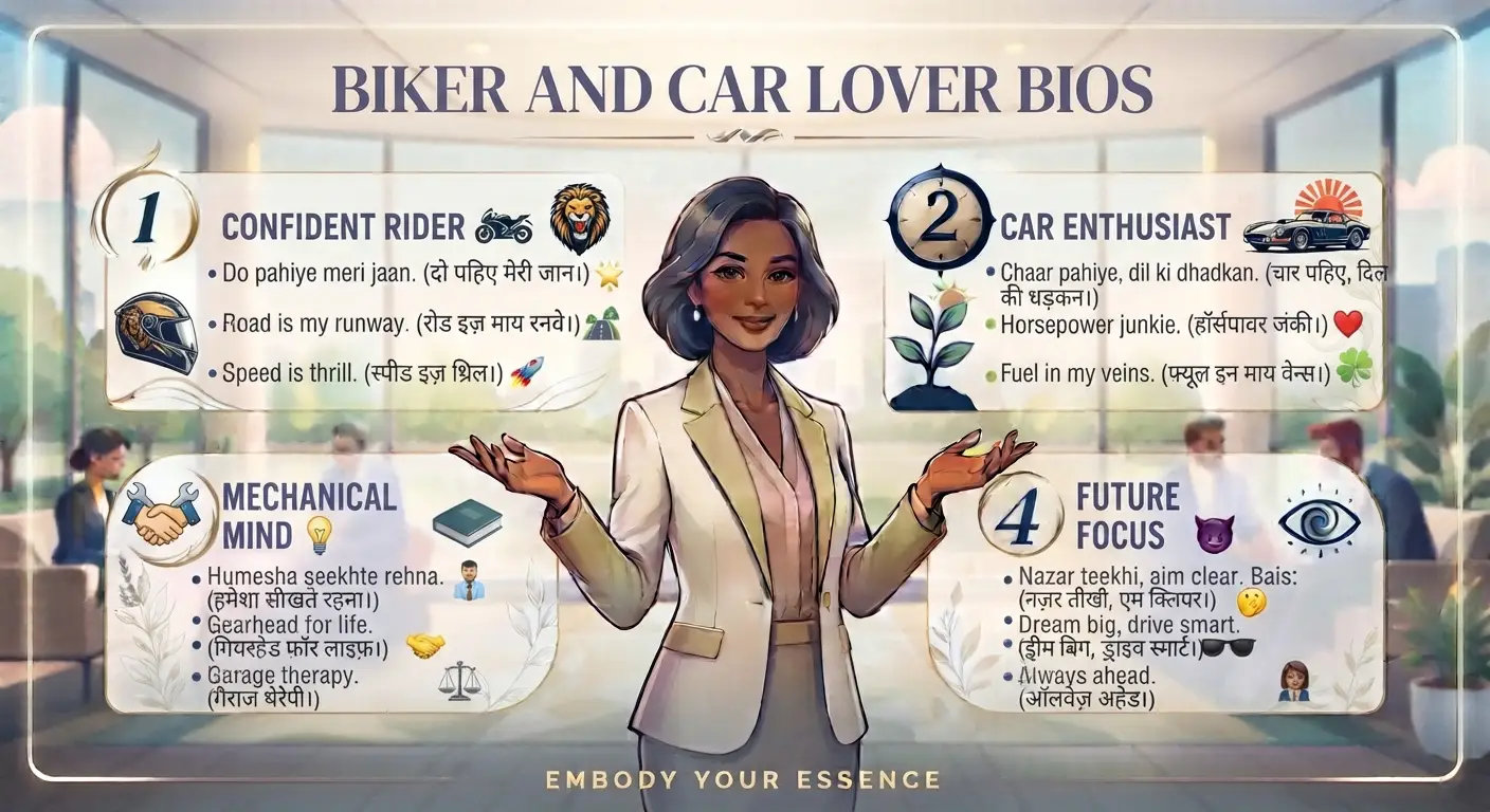 Biker and Car Lover Bios