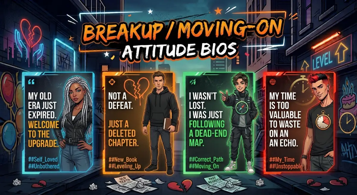Breakup / Moving-On Attitude Bios