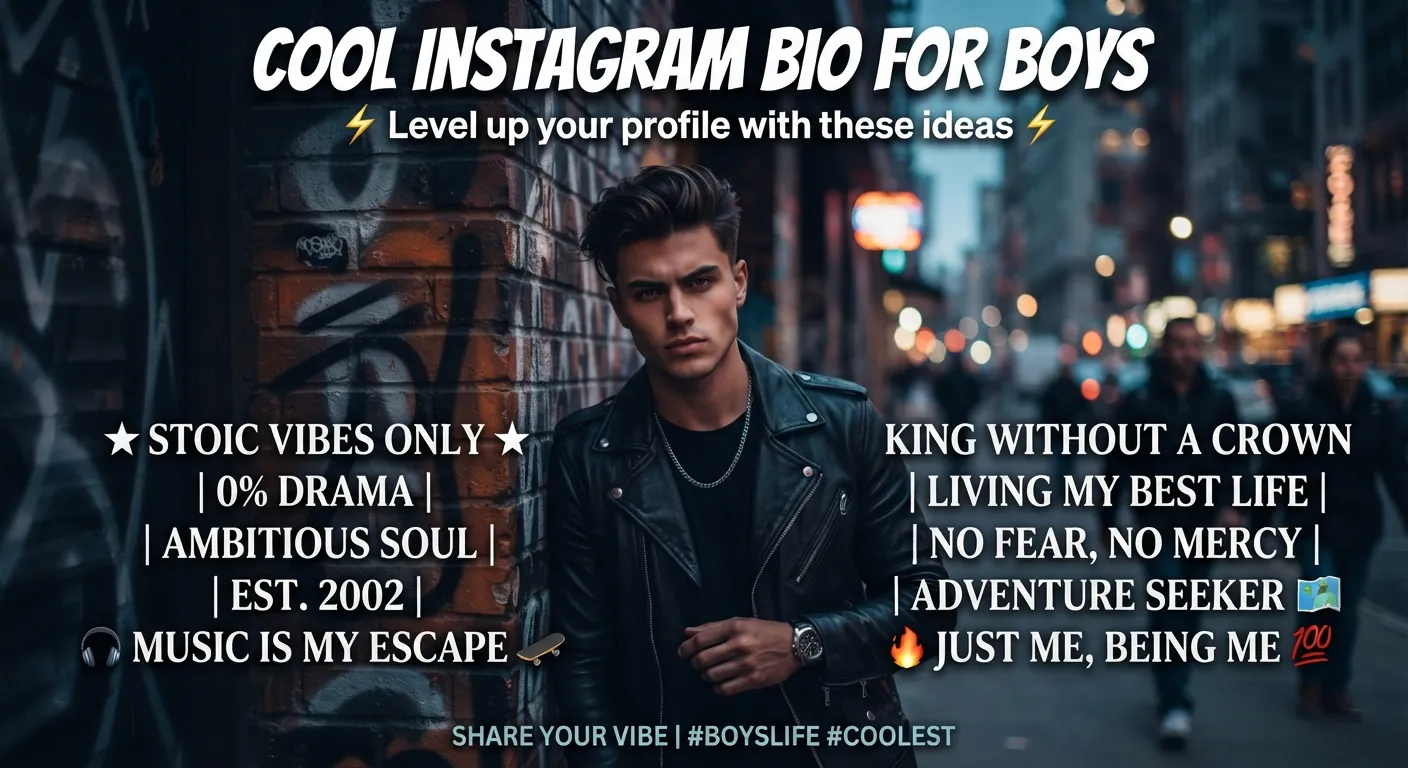 Cool Instagram Bio for Boys