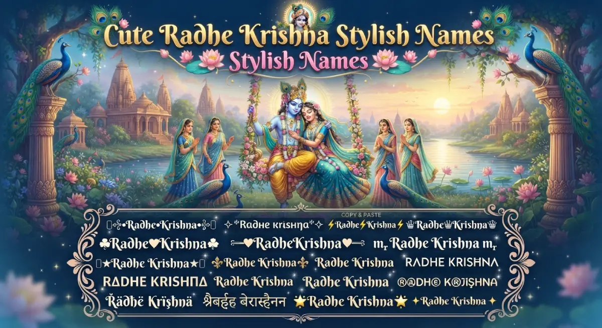Cute Radhe Krishna Stylish Names
