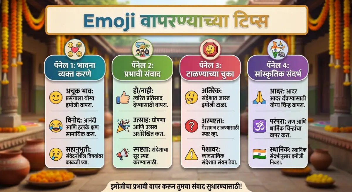 Emoji वापरण्याच्या टिप्स