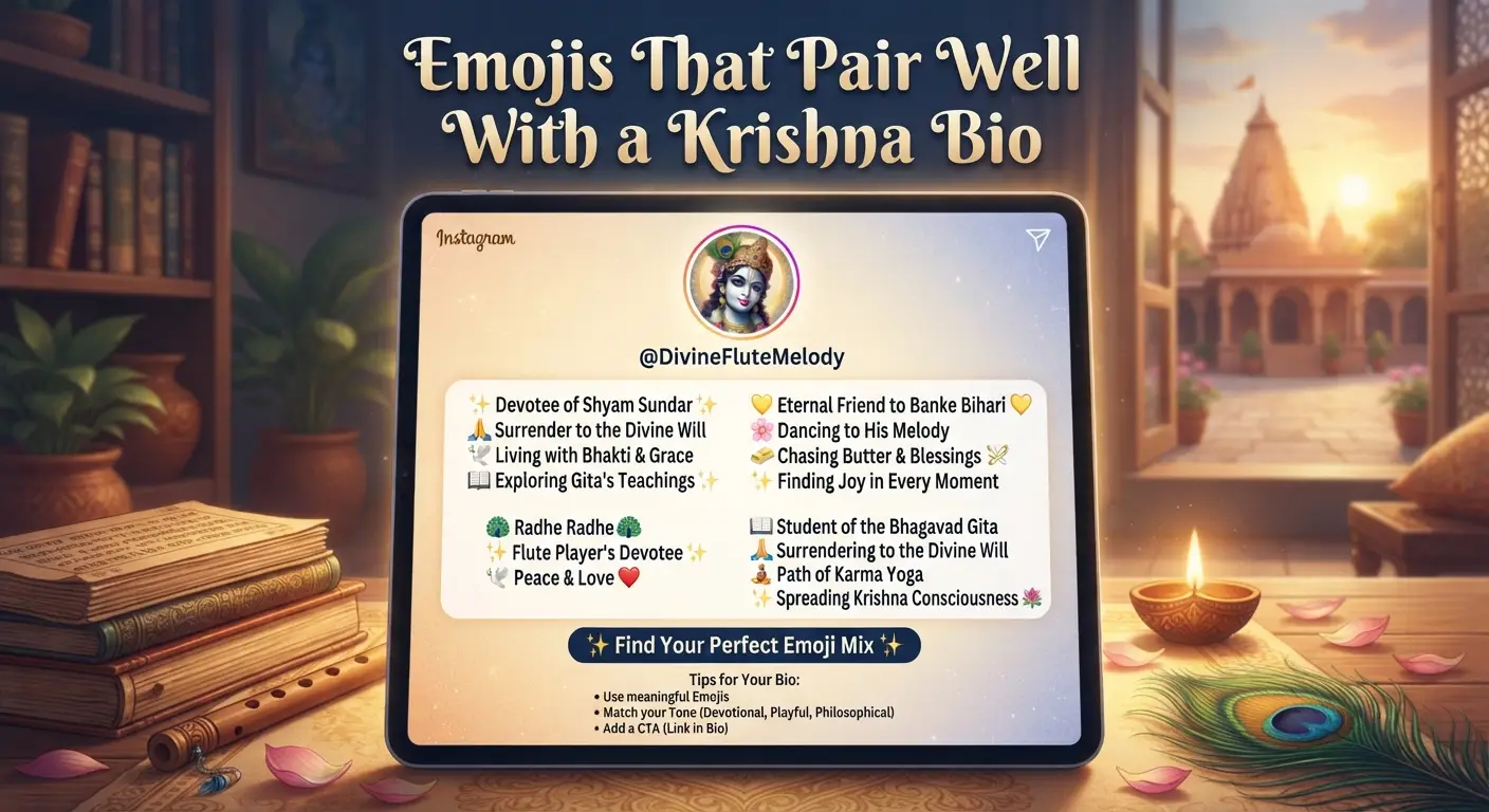 Emojis That Pair Well With a Krishna Bio
