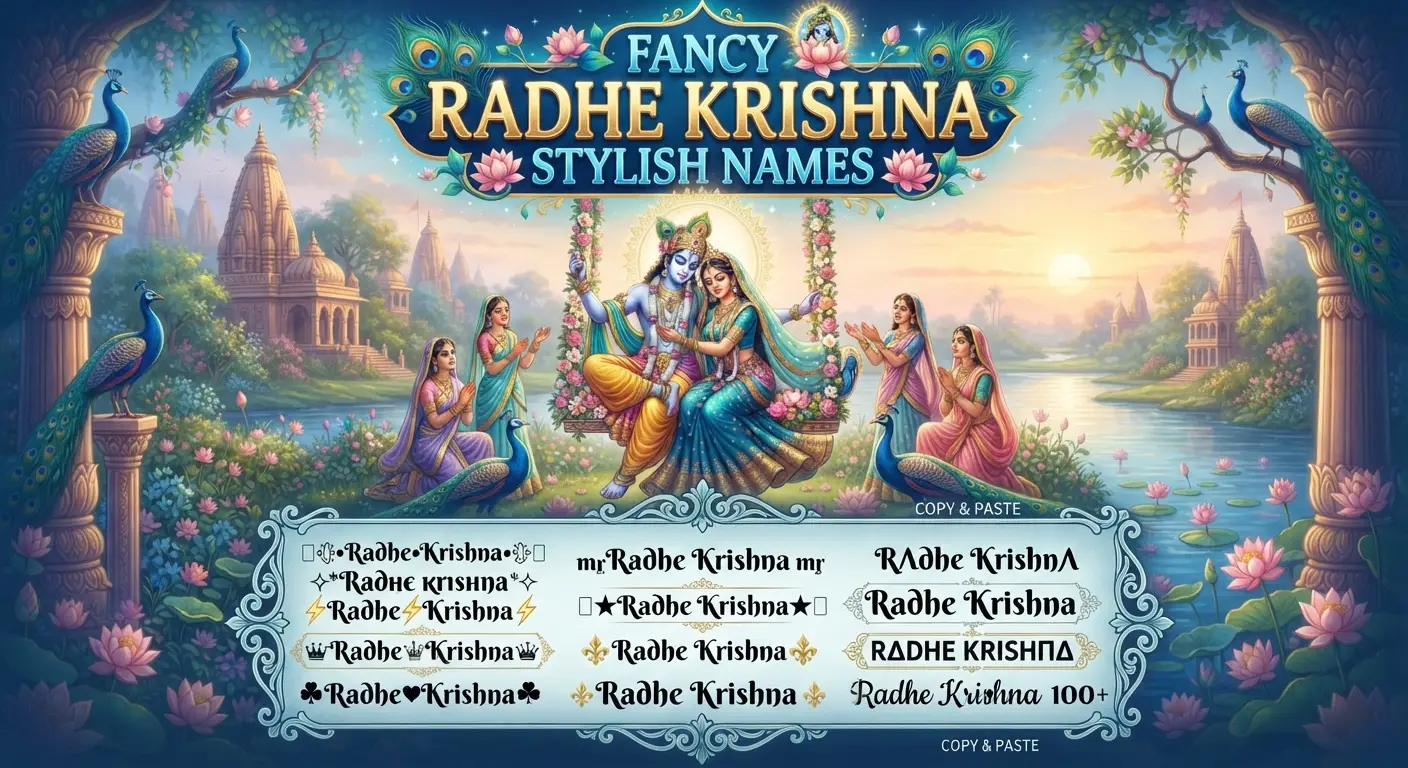 Fancy Radhe Krishna Stylish Names
