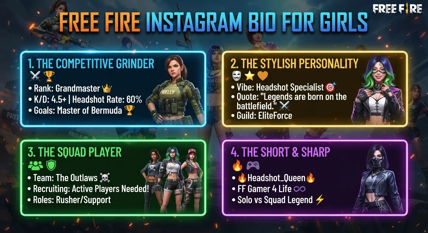 Free Fire Instagram Bio for Girls