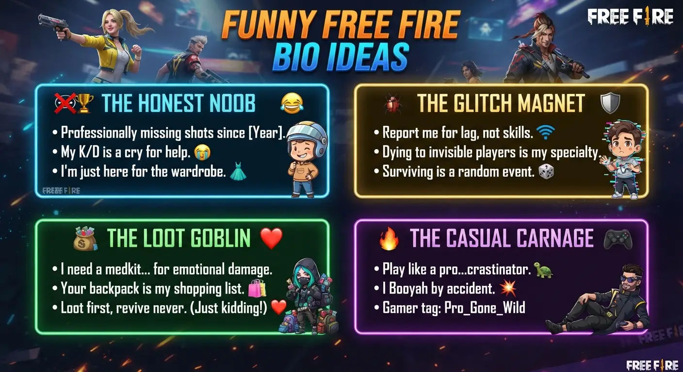 Funny Free Fire Bio Ideas