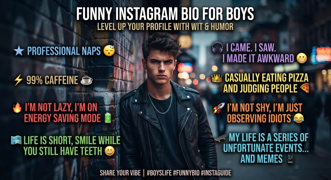 Funny Instagram Bio for Boys