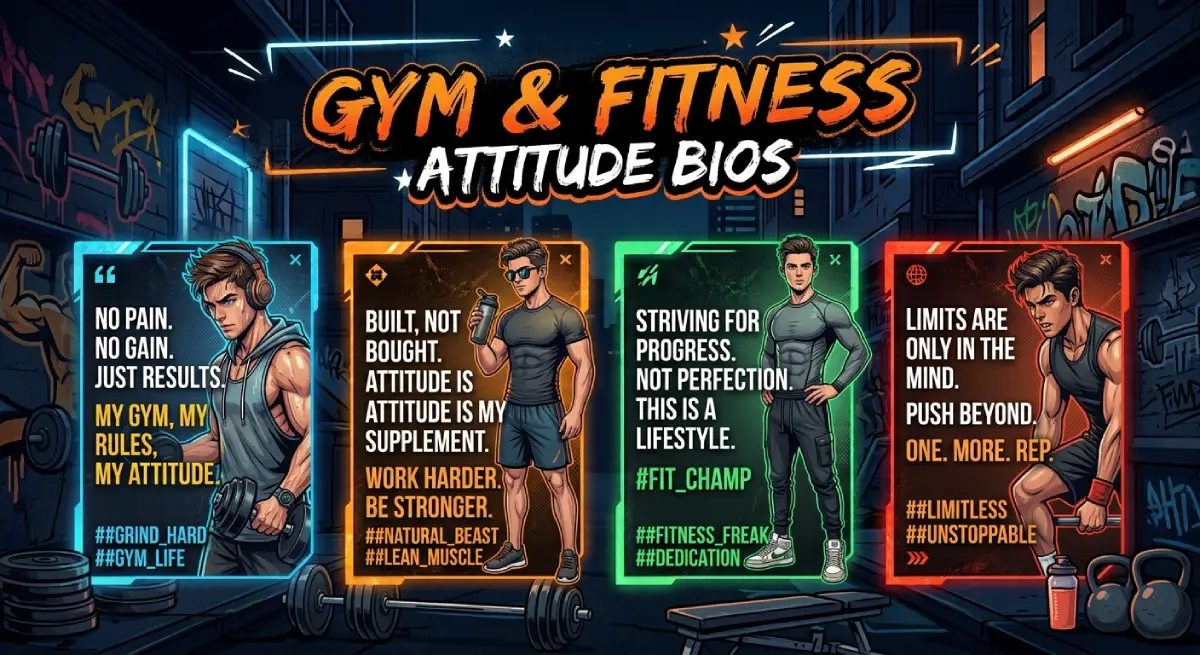 Gym & Fitness Attitude Bios