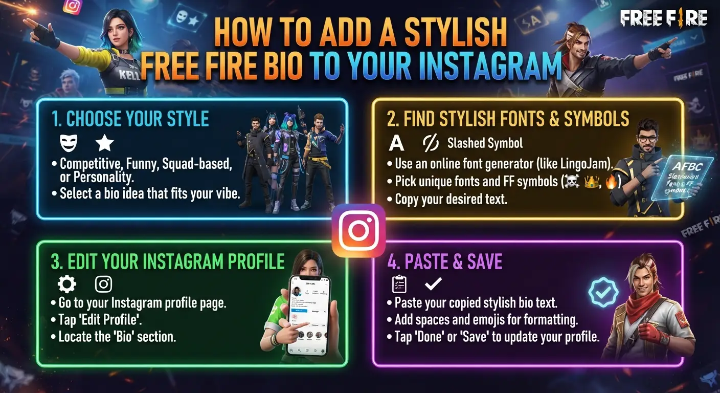 How to Add a Stylish Free Fire Bio to Your Instagram