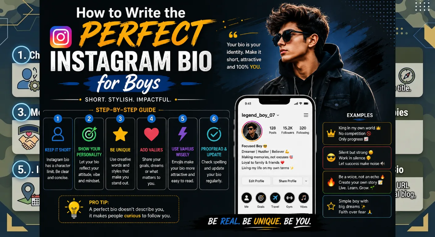 How to Write the Perfect Instagram Bio for Boys