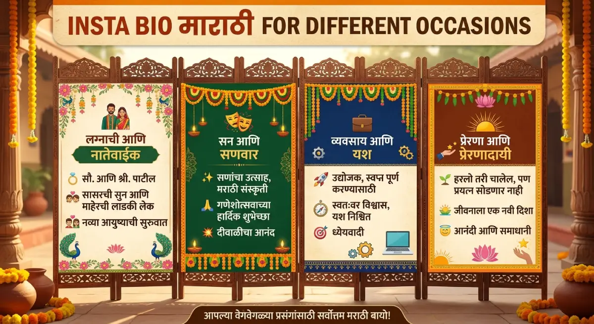 Insta Bio Marathi for Different Occasions