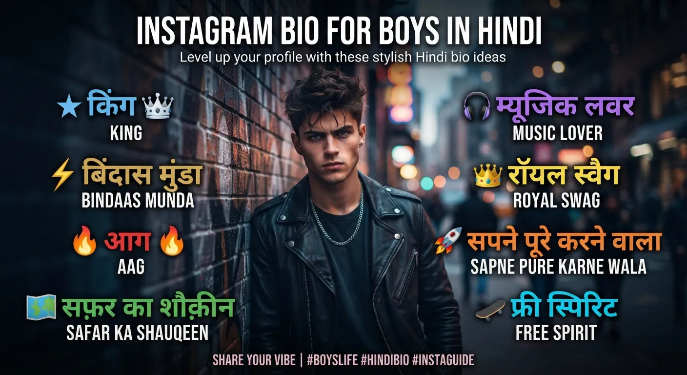 Instagram Bio for Boys in Hindi