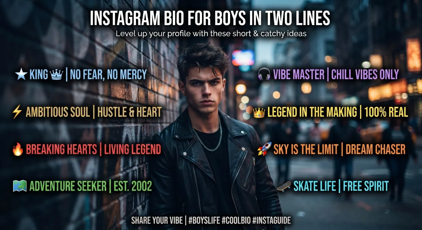 Instagram Bio for Boys in Two Lines
