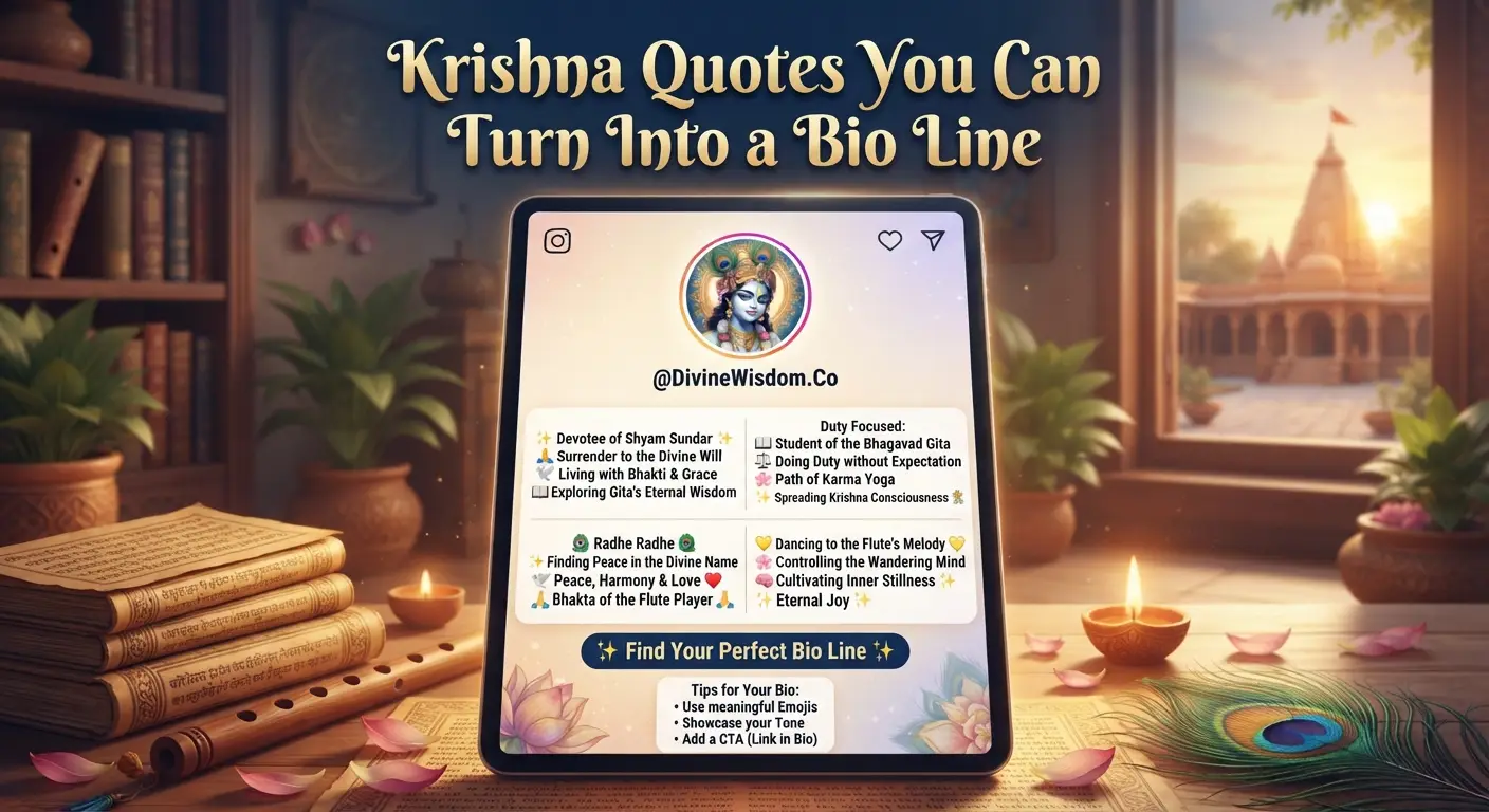 Krishna Quotes You Can Turn Into a Bio Line