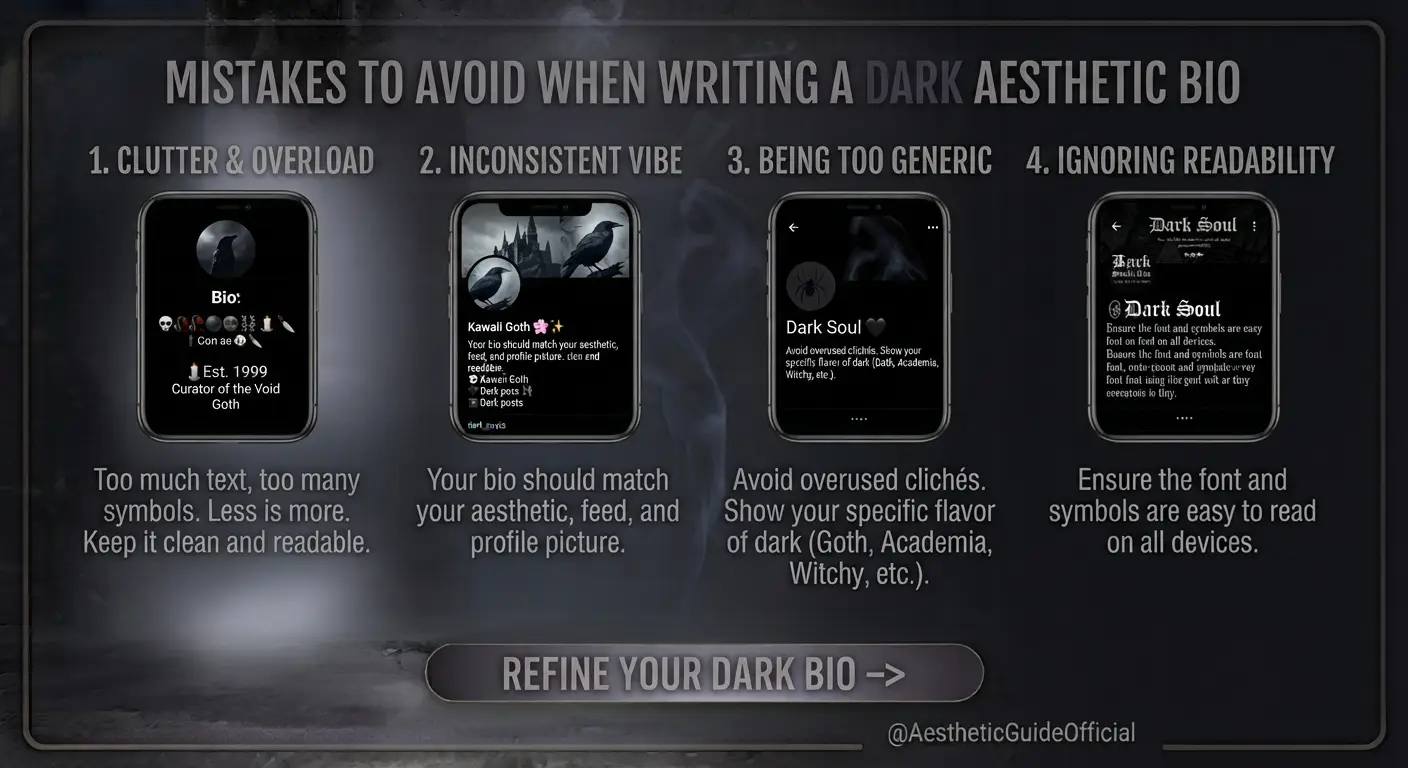 Mistakes to Avoid When Writing a Dark Aesthetic Bio