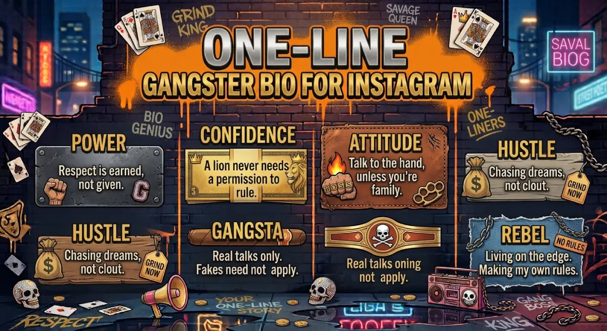 One-Line Gangster Bio for Instagram